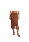 Bikini Mi.ma. Long Sweater Skirt Woman Bikini Mima With Fringes