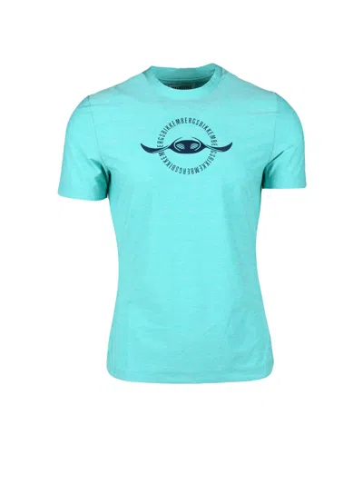 Bikkembergs Aqua Green Technical T-shirt With Performance Fabric
