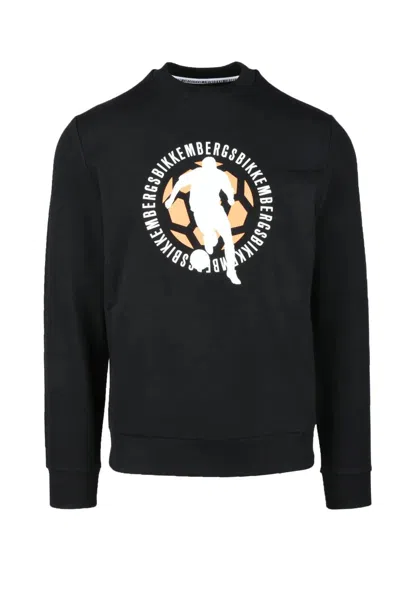 Bikkembergs Black Graphic Stretch Sweatshirt