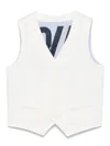 Bikkembergs Embroidered-logo Waiscoat In White