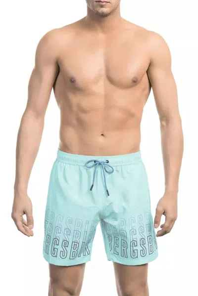 Bikkembergs Logo-print Drawstring Swim Shorts In Blue