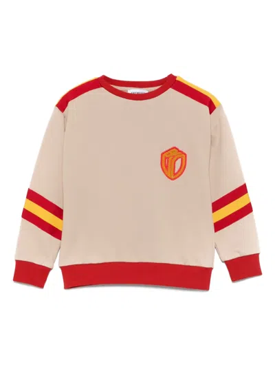 Bikkembergs Kids' Logo-patch Sweatshirt In Brown