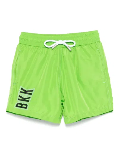 Bikkembergs Kids' Logo-print Swim Shorts In Green