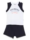Bikkembergs Logo-print Tank Top And Shorts Set In Blue
