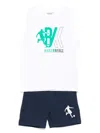 Bikkembergs Logo-print Tank Top And Shorts Set In White