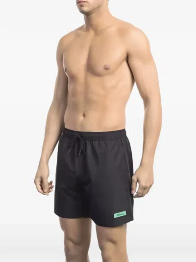 Bikkembergs Logo-print Drawstring Swim Shorts In White
