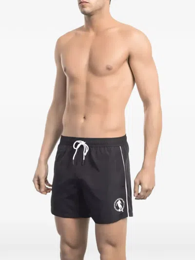Bikkembergs Logo-print Drawstring Swim Shorts In Black