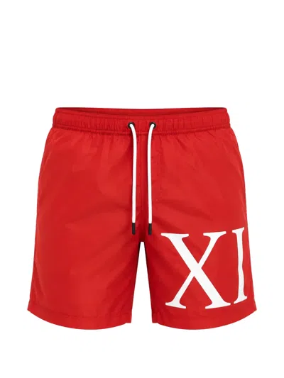 Bikkembergs Logo-print Swim Shorts In Red