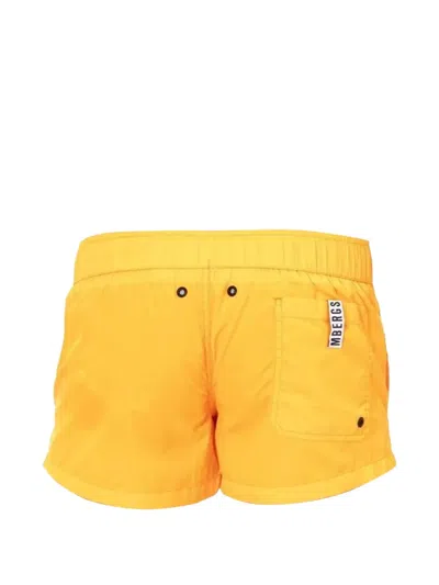 Bikkembergs Logo-waistband Swim Trunks In Orange