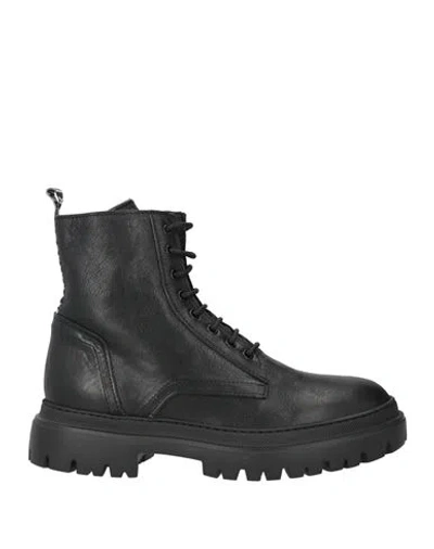 Bikkembergs Man Ankle Boots Black Size 9 Leather