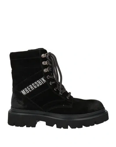 Bikkembergs Man Ankle Boots Black Size 9 Leather In Animal Print