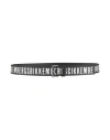 Bikkembergs Man Belt Black Size 36 Calfskin