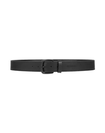 Bikkembergs Man Belt Black Size 43 Calfskin