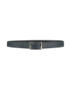 Bikkembergs Man Belt Navy Size 39.5 Calfskin In Navy