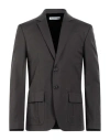 Bikkembergs Man Blazer Lead Size 38 Cotton, Elastane In Grey