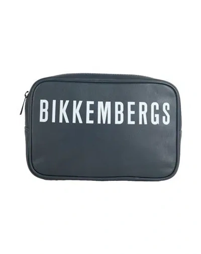 Bikkembergs Man Handbag Midnight Blue Size - Calfskin