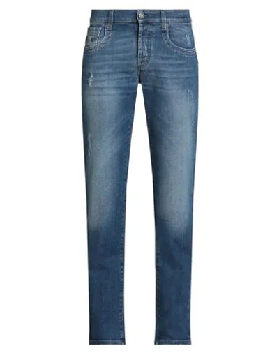 Bikkembergs Man Jeans Blue Size 29 Cotton, Elastane