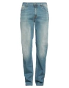 Bikkembergs Man Jeans Blue Size 34 Cotton, Elastane In Blue