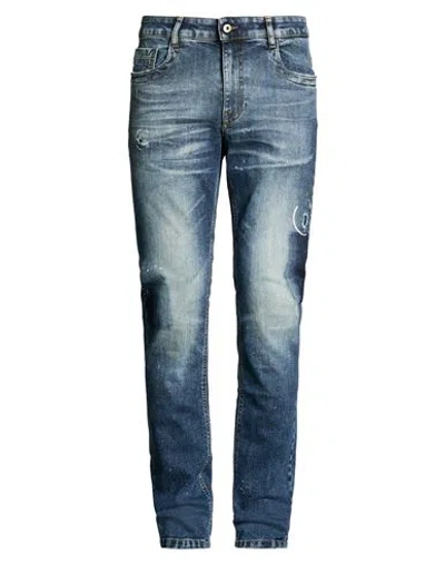 Bikkembergs Man Jeans Blue Size 34 Cotton, Elastane