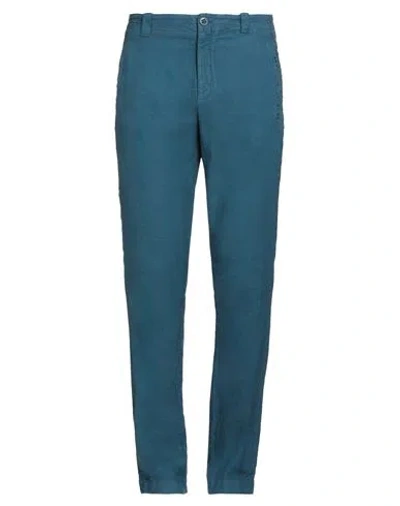 Bikkembergs Man Pants Blue Size 40 Cotton, Linen