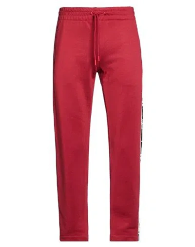 Bikkembergs Man Pants Burgundy Size M Polyester, Cotton In Red
