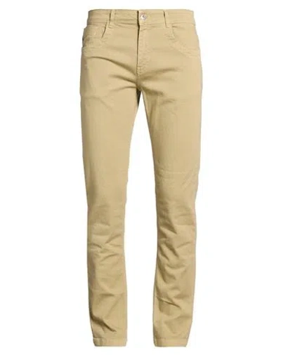 Bikkembergs Man Pants Camel Size 32 Cotton, Elastane In Beige