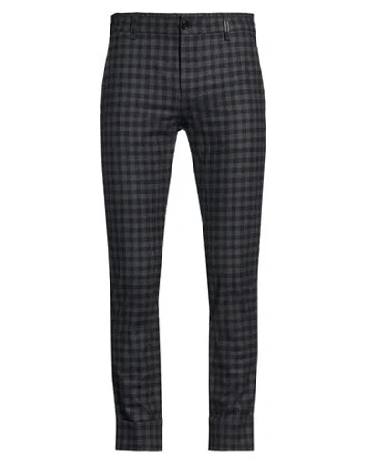 Bikkembergs Man Pants Charcoal Size 32 Virgin Wool, Elastane In Gray
