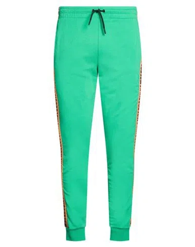 Bikkembergs Man Pants Green Size M Cotton, Elastane