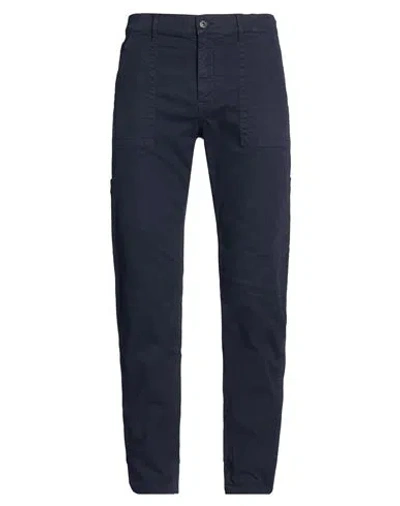 Bikkembergs Man Pants Midnight Blue Size 32 Cotton, Elastane