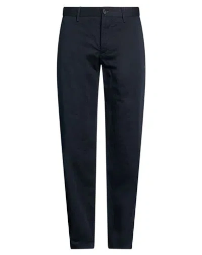Bikkembergs Man Pants Midnight Blue Size 32 Cotton, Linen In Animal Print