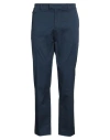 Bikkembergs Man Pants Midnight Blue Size 40 Cotton, Elastane In Blue