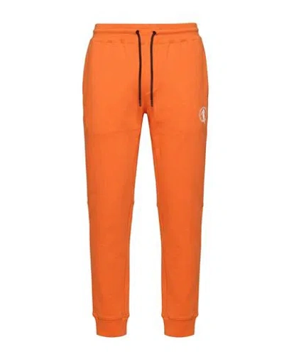 Bikkembergs Man Pants Orange Size L Cotton, Polyester, Lycra
