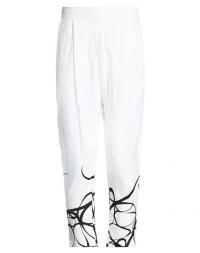 Bikkembergs Man Pants White Size S Cotton