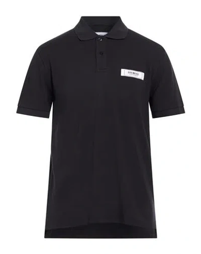 Bikkembergs Man Polo Shirt Black Size L Cotton In Animal Print