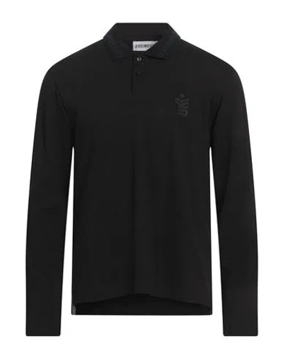 Bikkembergs Man Polo Shirt Black Size L Cotton, Elastane