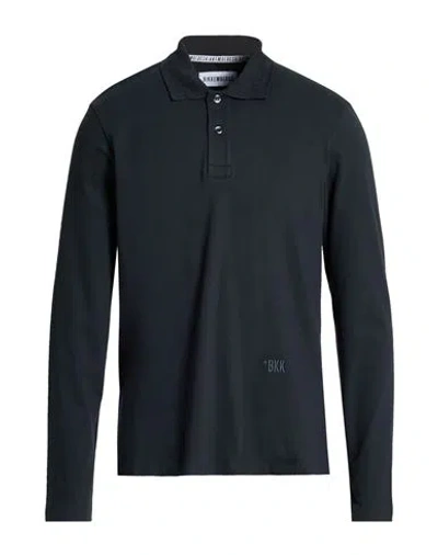 Bikkembergs Man Polo Shirt Charcoal Size L Cotton, Elastane In Gray