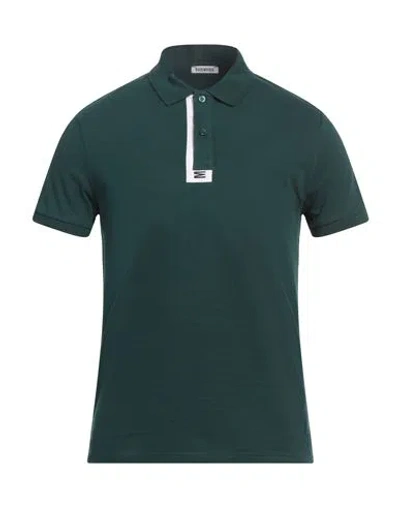 Bikkembergs Man Polo Shirt Dark Green Size Xs Cotton, Elastane, Polyester