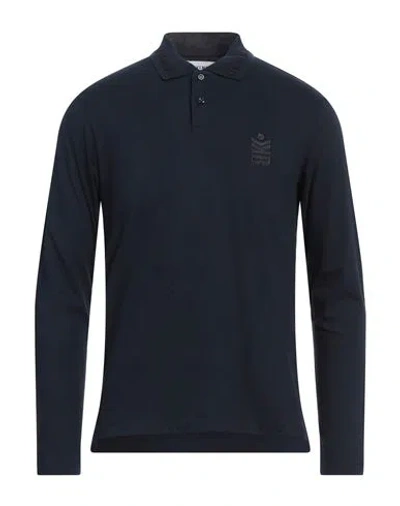Bikkembergs Man Polo Shirt Midnight Blue Size M Cotton, Elastane
