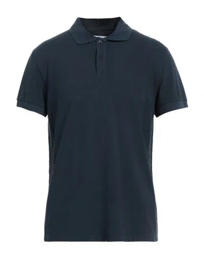 Bikkembergs Man Polo Shirt Navy Blue Size M Cotton