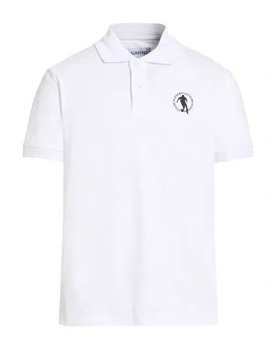 Bikkembergs Man Polo Shirt White Size M Cotton, Lycra