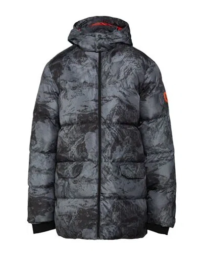 Bikkembergs Man Puffer Grey Size 38 Polyester In Gray