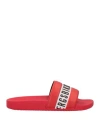 Bikkembergs Man Sandals Red Size 12 Textile Fibers In Red