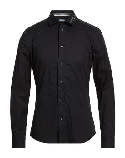 Bikkembergs Man Shirt Black Size 15 ¾ Cotton, Elastane