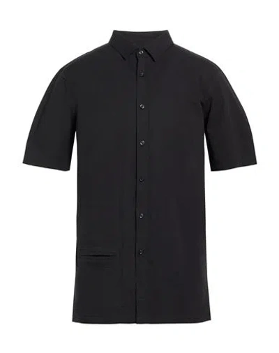 Bikkembergs Man Shirt Black Size 17 ½ Cotton, Elastane