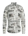 Bikkembergs Man Shirt Ivory Size 15 ¾ Cotton, Elastane In White