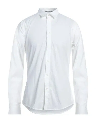 Bikkembergs Man Shirt Ivory Size 15 ¾ Cotton, Elastane In White