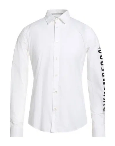 Bikkembergs Man Shirt White Size 15 ¾ Cotton, Elastane