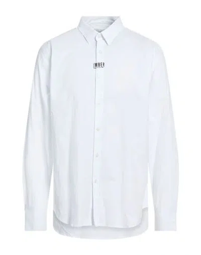 Bikkembergs Man Shirt White Size 16 Cotton, Elastane In Multi