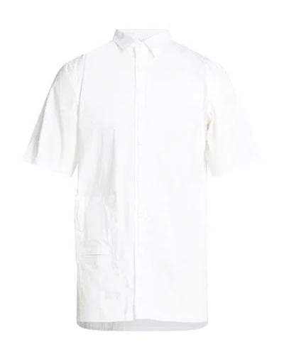 Bikkembergs Man Shirt White Size 17 Cotton, Elastane