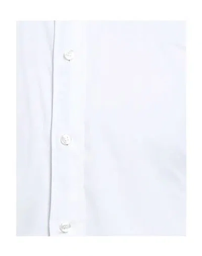 Bikkembergs Man Shirt White Size 17 Cotton, Elastane, Polyester